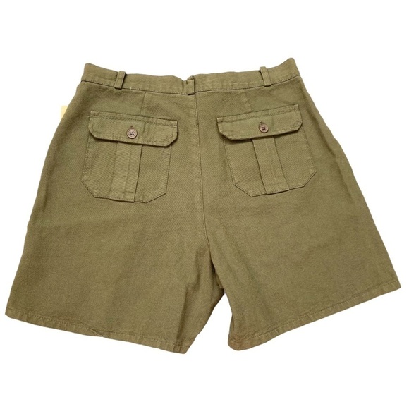 HIGH waisted 100% cotton cargo shorts vintage dead stock NWT - Picture 11 of 11